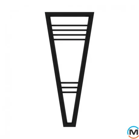 Полотенцесушитель Genesis-Aqua Catalina 1400x600x200 черный, Цвет: Черный, фото 