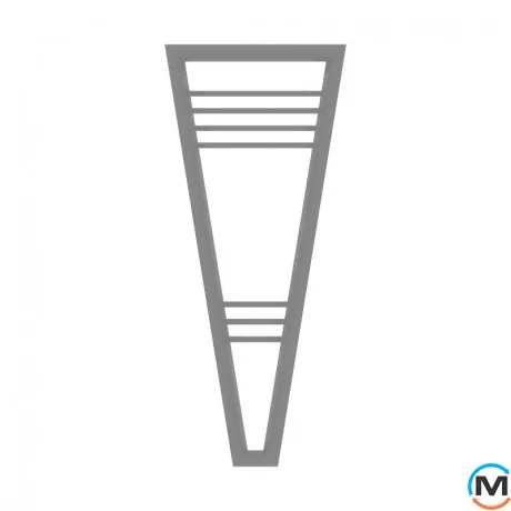 Полотенцесушитель Genesis-Aqua Catalina 1400x600x200 графит, Цвет: Графит, фото 