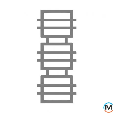 Сушка для рушників Genesis-Aqua Fadey 1400x630 графіт, Колір: Графіт, фото 