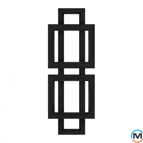 Полотенцесушитель Genesis-Aqua Graf 1400x500 черный, Цвет: Черный, фото 