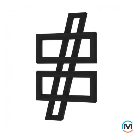 Сушка для рушників Genesis-Aqua Leo 1400x700 чорний, Колір: Чорний, фото 