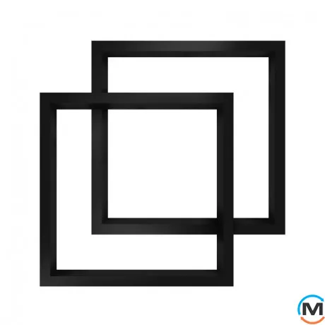 Сушка для рушників Genesis-Aqua Ozzi 650x650 чорний, Колір: Чорний, фото 