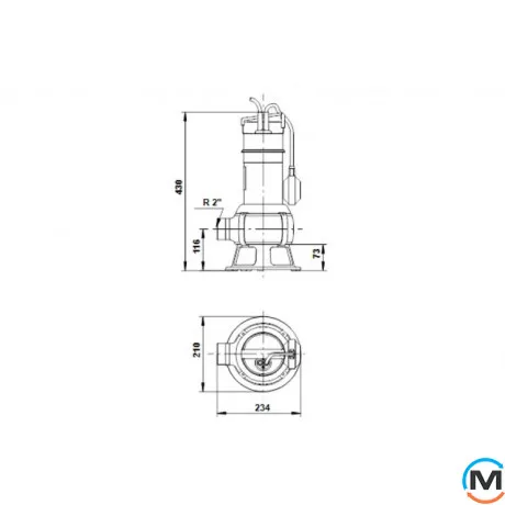 Дренажный насос Grundfos Unilift AP35B.50.06.A1V 1x230V 10m SCH, фото , изображение 2