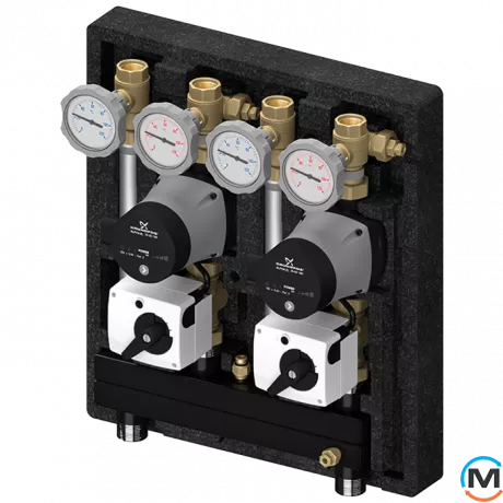 Насосная группа Meibes KOMBIMIX без насосов 2 смешивающих контура с сервомоторами DN20, фото 