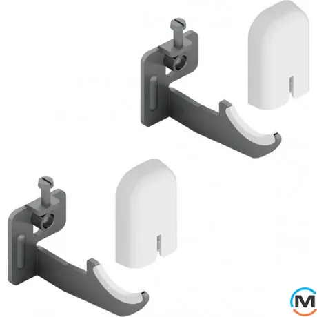 Комплект крепления MB-FIX T3+QKT3 с регулировкой алюминиевого радиатора RAL9010, фото 