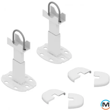 Комплект напольных кронштейнов MB-FIX PAL+QKP (2 шт.) для алюминиевых радиаторов RAL9010, фото 