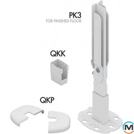 Комплект низких напольных кронштейнов MB-FIX PK3+QKK+QKP (2 шт.) для пан. радиаторов (300÷1000 мм), фото , изображение 2