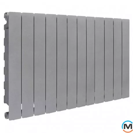 Радіатор опалення Fondital алюмінієвий (12 секцій) BLITZ SUPER B4 GRAPHITE 3R 500/100, Колір: Графіт, Міжосьова відстань (мм): 500, Кількість секцій: 12, фото 
