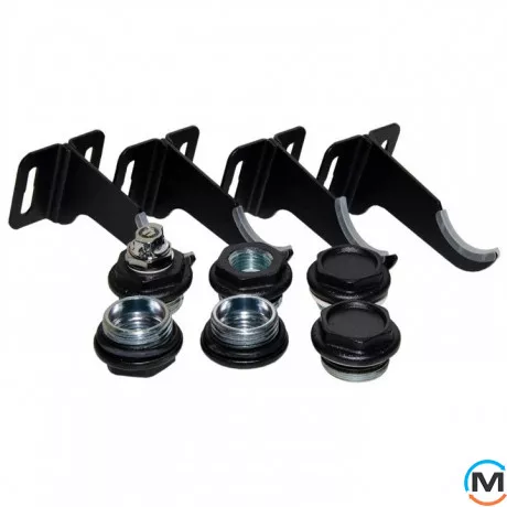 Монтажный комплект Nova Florida (4 кроншт.) для алюм. советов. 1" х 1/2" BLACK COFFEE, фото 