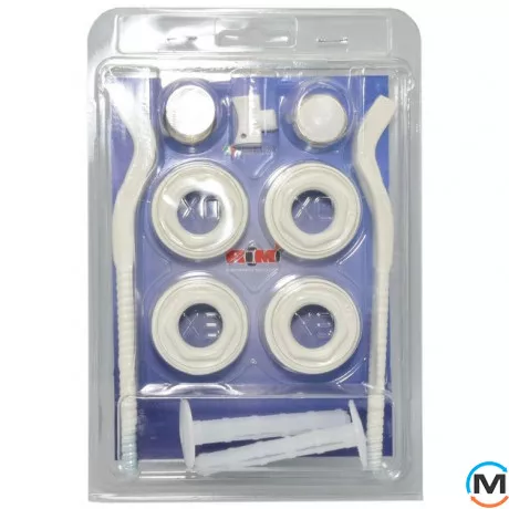 Монтажный комплект с кронштейнами для алюминиевого радиатора 1" x 1/2" Raccorderie Metalliche, фото 