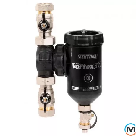 Сепаратор шламу Sentinel Vortex 300 Compact з магнітним уловлювачем цангу 22 мм, Діаметр різьблення: Цанга 22 мм, фото 