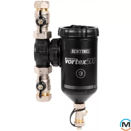 Сепаратор шламу SentinelVortex 500 Large з магнітним уловлювачем цангу 28 мм, Діаметр різьблення: Цанга 28 мм, фото 