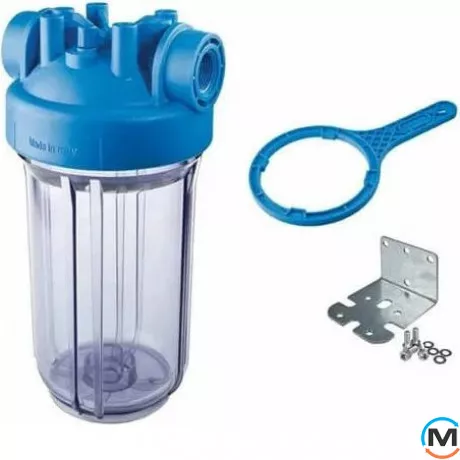 Фильтр-колба Atlas Filtri DP BIG TS (прозрачный) Ø1" IN (пластик) 10" 45°C 8,3 bar KIT, Диаметр резьбы: 1", Типоразмер: 10", Кол-во колб: 1 колба, фото 