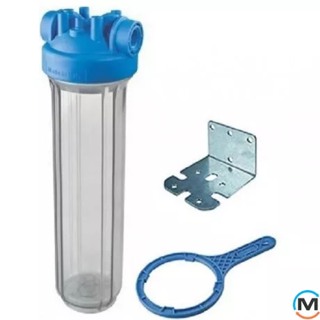 Фильтр-колба Atlas Filtri DP BIG TS (прозрачная) Ø1 1/2" IN (пластик) 20" 45°C 8,3 bar KIT, Диаметр резьбы: 1 1/2", Типоразмер: 20", Кол-во колб: 1 колба, фото 