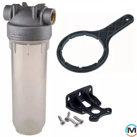 Фильтр-колба Atlas Filtri антимикробная DP MONO SANIC 1/2" OT (латунь) 20" 45°C 8 bar KIT, Диаметр резьбы: 1/2", Типоразмер: 20", фото 