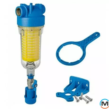 Фильтр самопромывной Atlas Filtri HYDRA Ø1 1/4" (латунь) + картридж RLH 90 mcr KIT, Диаметр резьбы: 1 1/4", фото 