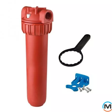 Фильтр-колба Atlas Filtri PLUS HOT 3P Ø3/4" (пластик) 20" (master) AFP SX AB 80°C 8 bar sr, фото 