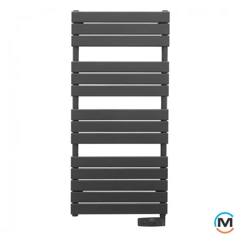 Електричний сушка для рушників Atlantic Adelis антрацит 1374х556х118мм 750 Вт, Колір: антрацит, Макс. потужність (Вт): 750, Висота (мм): 1374, фото 