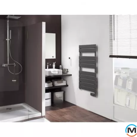 Електричний сушка для рушників Atlantic Adelis антрацит 984х556х118мм 500 Вт, Колір: антрацит, Макс. потужність (Вт): 500, Висота (мм): 984, фото , зображення 4