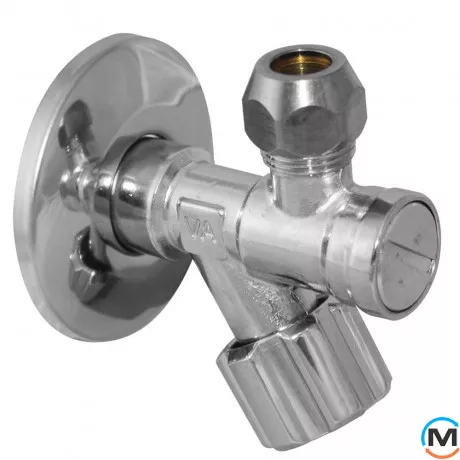 Кран Albertoni з фільтром вентильний для сантехприладів Ø1/2" х 3/8", Діаметр різьблення: 1/2'' x 3/8'', фото 