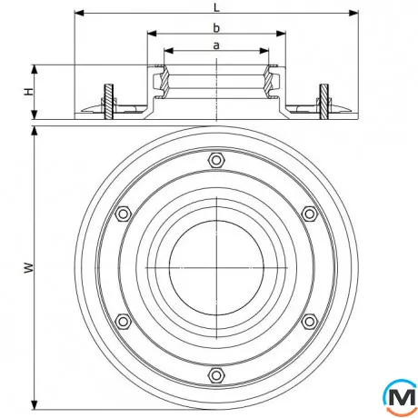 Перехід фланець для проходу через покрівлю Pam-GLOBAL S 100мм, фото , зображення 2