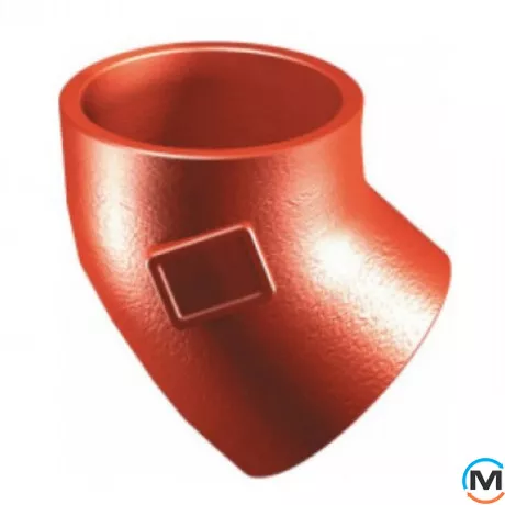 Колено канализационное чугунное Pam-GLOBAL S 100x45*, Градус (град.): 45, Диаметр (мм): 100, фото 