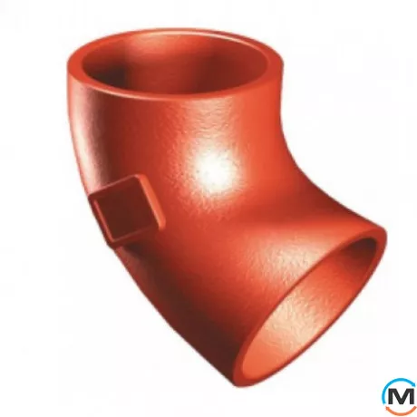 Колено канализационное чугунное Pam-GLOBAL S 125x68*, Градус (град.): 68, Диаметр (мм): 125, фото 