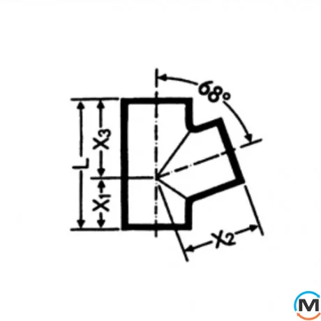 Тройник канализационный Pam-GLOBAL чугун S 125x100х70*, Модификация: 125x100х70*, Диаметр (мм): 125, фото , изображение 2