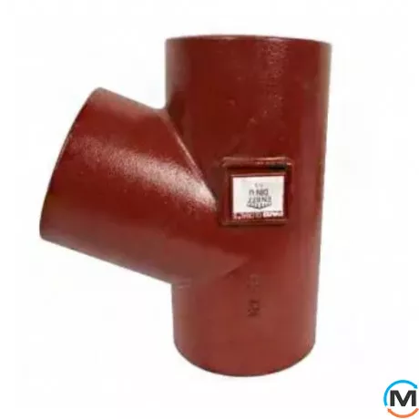 Тройник канализационный Pam-GLOBAL чугун S 125x100х70*, Модификация: 125x100х70*, Диаметр (мм): 125, фото 