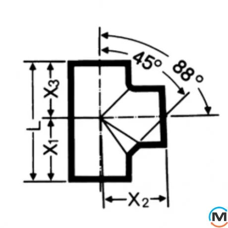 Тройник канализационный Pam-GLOBAL чугун S 80x50х88 гр, Модификация: 80x50х88*, Диаметр (мм): 80, фото , изображение 2