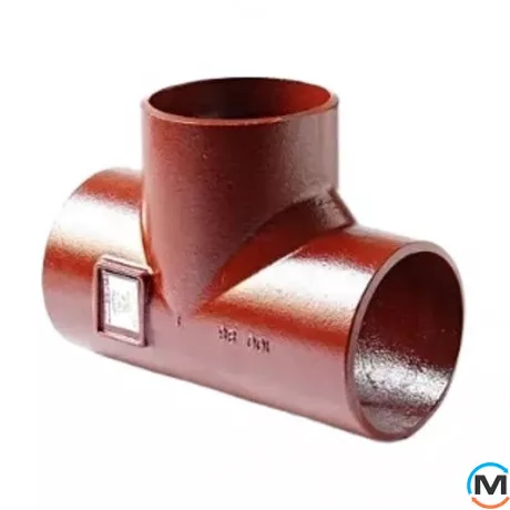 Тройник канализационный Pam-GLOBAL чугун S 125x100х88*, Модификация: 125x100х88*, Диаметр (мм): 125, фото 