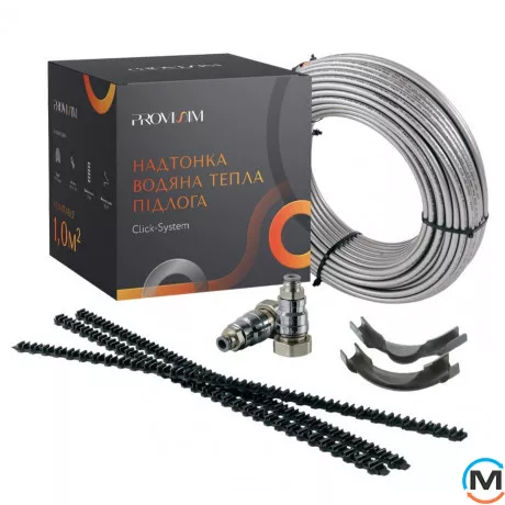 Комплекты тонкого водяного теплого пола Provisim PROVI-MONO 2,0 м2 ( тип разъема 1х8-3/4", выход на коллекторе - 1), Отапливаемая площадь (кв.м): 2, фото 