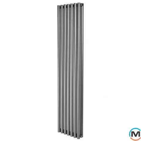 Вертикальний дизайнерський радіатор ARTTIDESIGN Matera II 7/1800/413/50 сірий матовий, Підключення радіатора: Нижнє, Колір: Сірий, Кількість секцій: 7, фото 