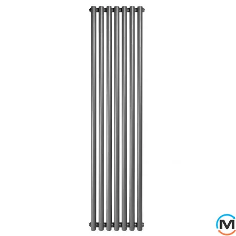 Вертикальний дизайнерський радіатор ARTTIDESIGN Matera II 7/1800/413/50 сірий матовий, Підключення радіатора: Нижнє, Колір: Сірий, Кількість секцій: 7, фото , зображення 3