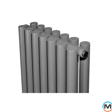 Вертикальний дизайнерський радіатор ARTTIDESIGN Matera II 7/1800/413/50 сірий матовий, Підключення радіатора: Нижнє, Колір: Сірий, Кількість секцій: 7, фото , зображення 4