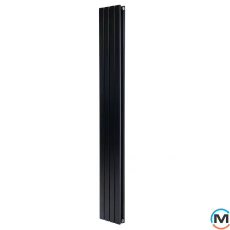 Вертикальний дизайнерський радіатор ARTTIDESIGN Terni II 4/1800/236/50 чорний матовий, Підключення радіатора: Нижнє, Виконання: Вертикальний, Колір: Чорний, Висота (мм): 1800, Кількість секцій: 4, Довжина (мм): 236, Глибина (мм): 99, Кількість рядів: 2, фото 
