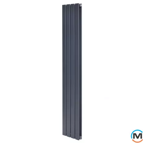 Дизайнерский вертикальный радиатор ARTTIDESIGN Livorno II 4/1800/272 черный матовый, Исполнение: Вертикальный, Цвет: Серый, Высота (мм): 1800, Глубина (мм): 103, Кол-во секций: 4, Длина (мм): 272, фото 