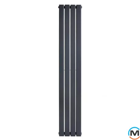 Дизайнерский вертикальный радиатор ARTTIDESIGN Livorno II 4/1800/272 черный матовый, Исполнение: Вертикальный, Цвет: Серый, Высота (мм): 1800, Глубина (мм): 103, Кол-во секций: 4, Длина (мм): 272, фото , изображение 4
