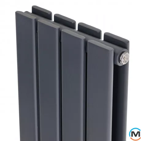 Дизайнерский вертикальный радиатор ARTTIDESIGN Livorno II 4/1800/272 черный матовый, Исполнение: Вертикальный, Цвет: Серый, Высота (мм): 1800, Глубина (мм): 103, Кол-во секций: 4, Длина (мм): 272, фото , изображение 5