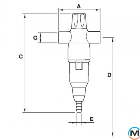 Фильтр для холодной воды BWT EUROPAFILTER RS (RF) 1", Диаметр резьбы: 1", фото , изображение 2