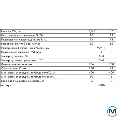 Фильтр для холодной воды BWT PROTECTOR BW ¾", Диаметр резьбы: 3/4", фото , изображение 4