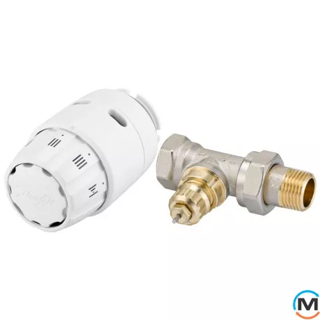 Комплект кранов термостатический DanfossДу15+RAS-C2 прямой, Исполнение: Прямой, фото 