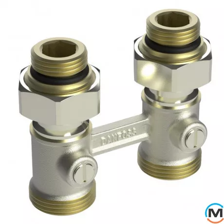 Н-образный запорный клапан Danfoss RLV-KB 1/2 прямой, Диаметр резьбы: 1/2", Исполнение: Прямой, фото 