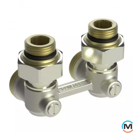 Н-образный запорный клапан Danfoss RLV-KB 1/2 угловой, Диаметр резьбы: 1/2", Исполнение: Угловой, фото 