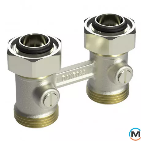 Н-образный запорный клапан Danfoss RLV-KB 3/4 прямой, Диаметр резьбы: 3/4", Исполнение: Прямой, фото 