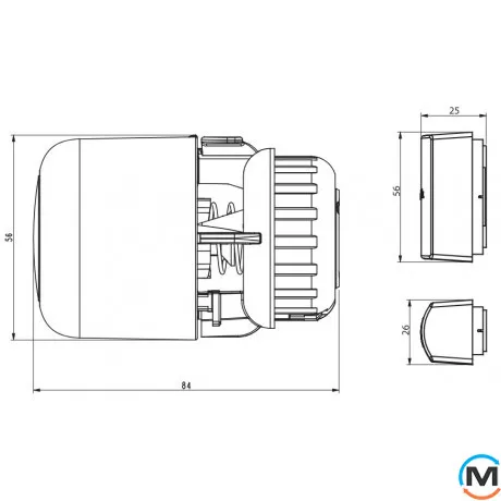 Термоголовка Danfoss Aero RA click RS, фото , изображение 2