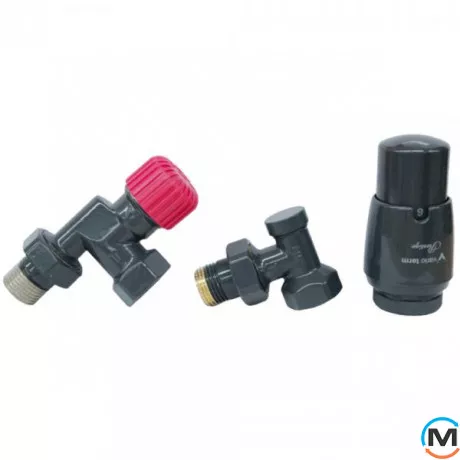 Комплект термостатический Vario Term AXI ELEGANCKIE осевой Gray metallic, фото 