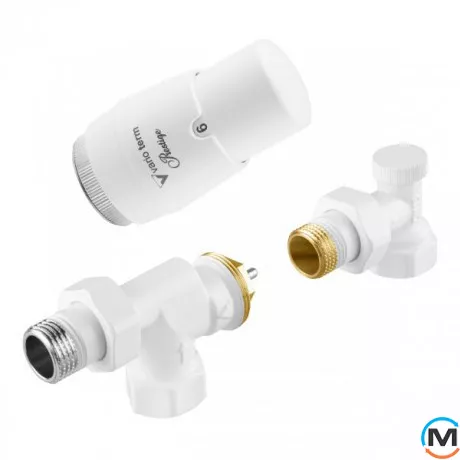 Комплект термостатический Vario Term AXI ELEGANCKIE осевой Matt white, фото 