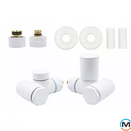 Комплект термостатический Vario Term INTEGRA REGULATED All In One угловой Правый (PEX) White, фото 