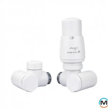 Комплект термостатический Vario Term INTEGRA угловой правый Matt white, фото 